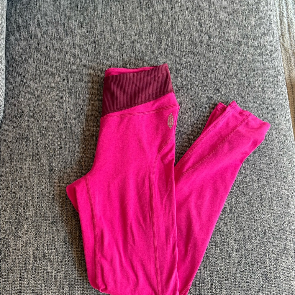 FP Movement Pink and Burgundy Leggings